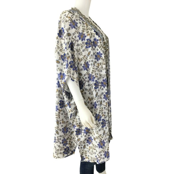 Anthropologie Feathers by Tolani Kimono Top OS Floral BOHO Dainty Girly Festival - Picture 10 of 16